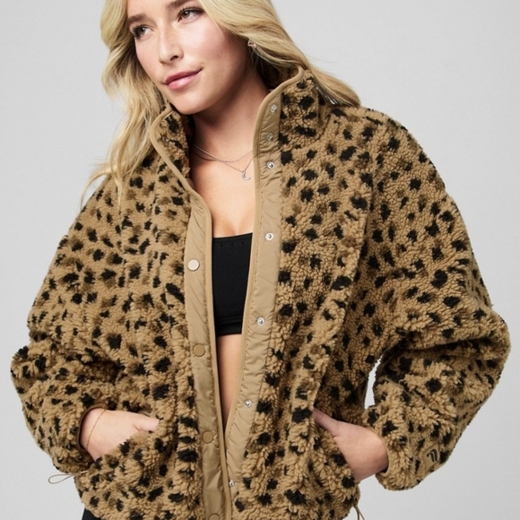 Fablectics Leopard Print Faux Fur Jacket - Picture 3 of 4